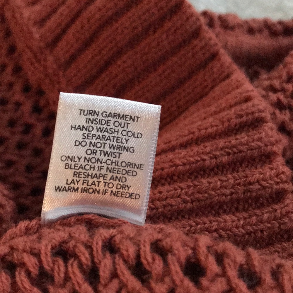CHRISTOPHER & BANKS Cardigan Loose Knit Orange Size P/M - Picture 14 of 16